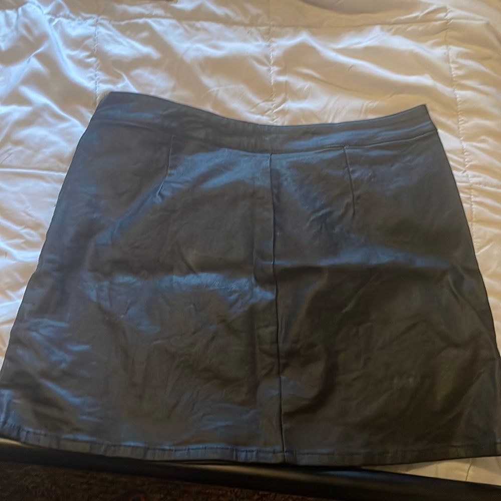 Mini leather skirt